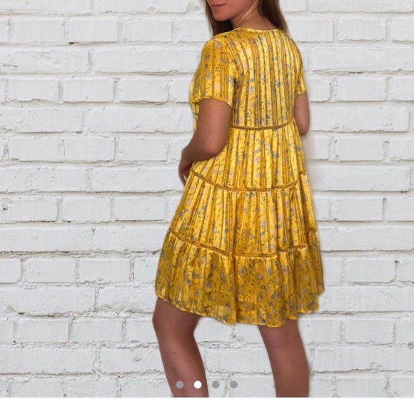 Urban outfitters yellow babydoll dress - Picture 2 of 4